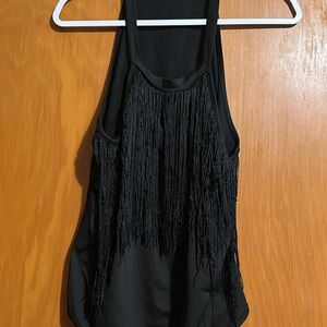 Black Tassel Bodysuit 2X